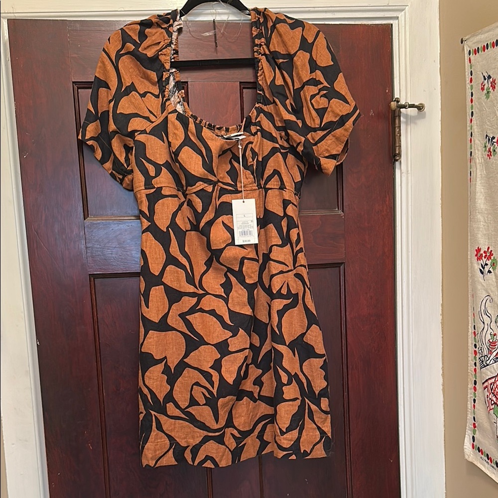 A new day linen puff dress